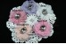 Leila Chiffon flower, 8cm, Pack of 2